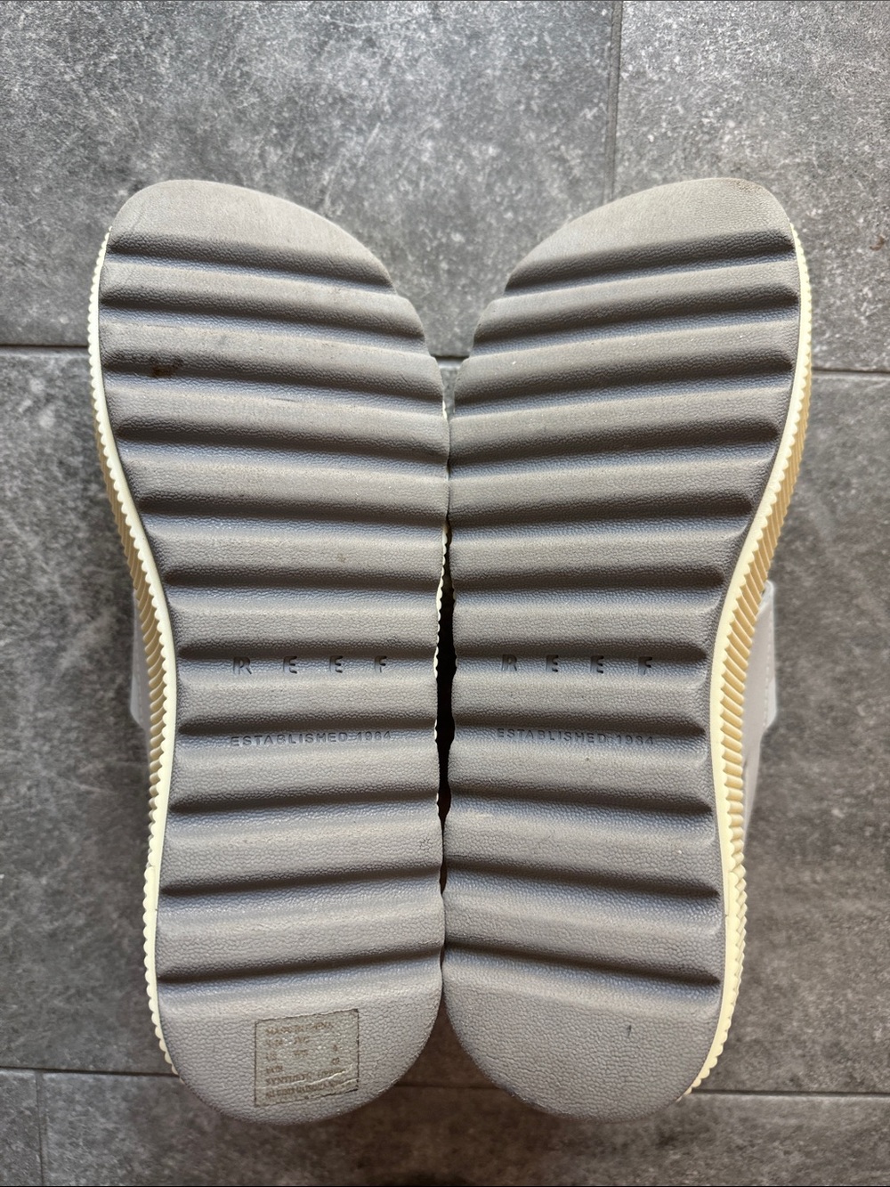 Reef Women's Grey and Cream Platform Slide Sandals - Picture 5 of 5